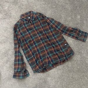 The North Face Plaid Button Up Long Sleeve Shirt Medium